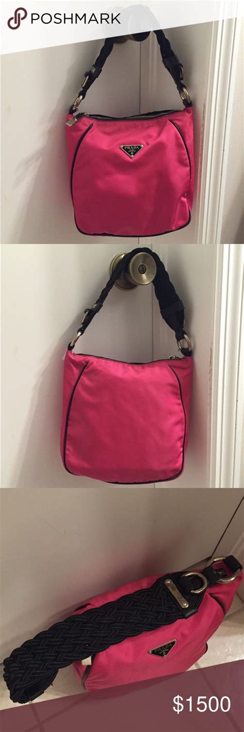 extra large hot pink prada purse with shoulder strap|prada replacement shoulder strap.